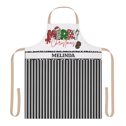 Merry Christmas Name Apron