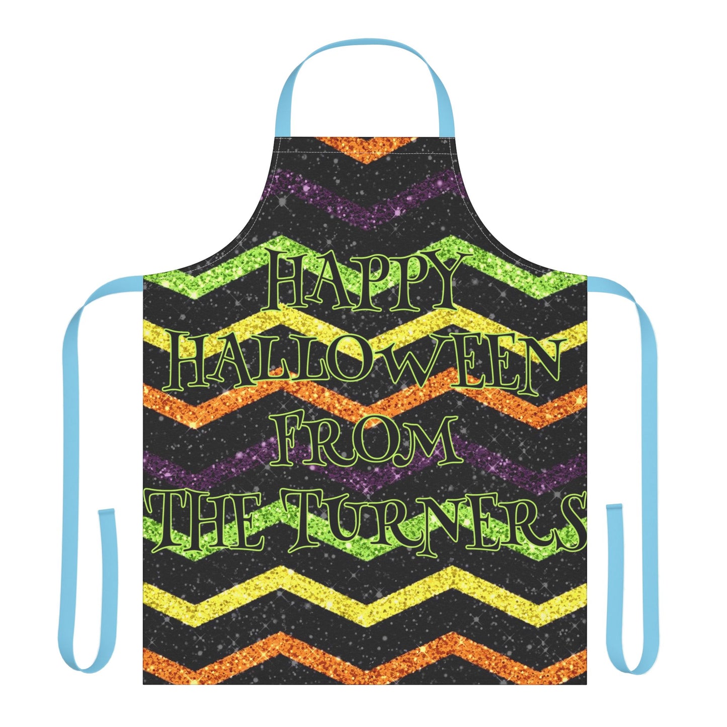 Glitter "Look" Design Happy Halloween From Name Apron