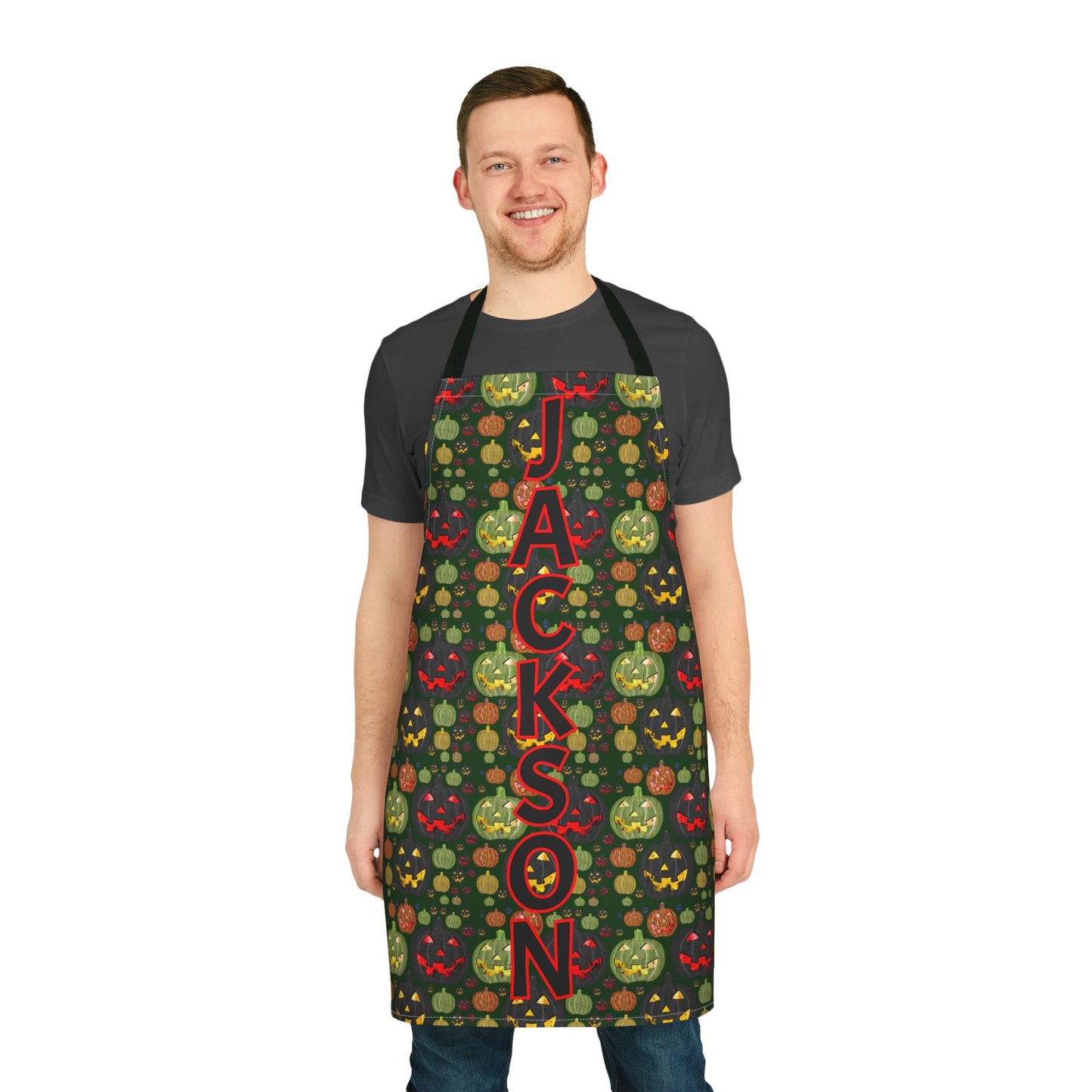 Spooky Pumpkins Name Apron