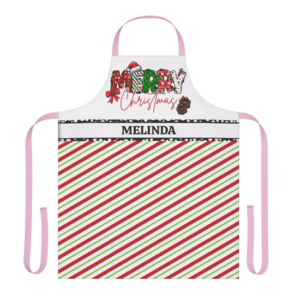 Merry Christmas Name Apron