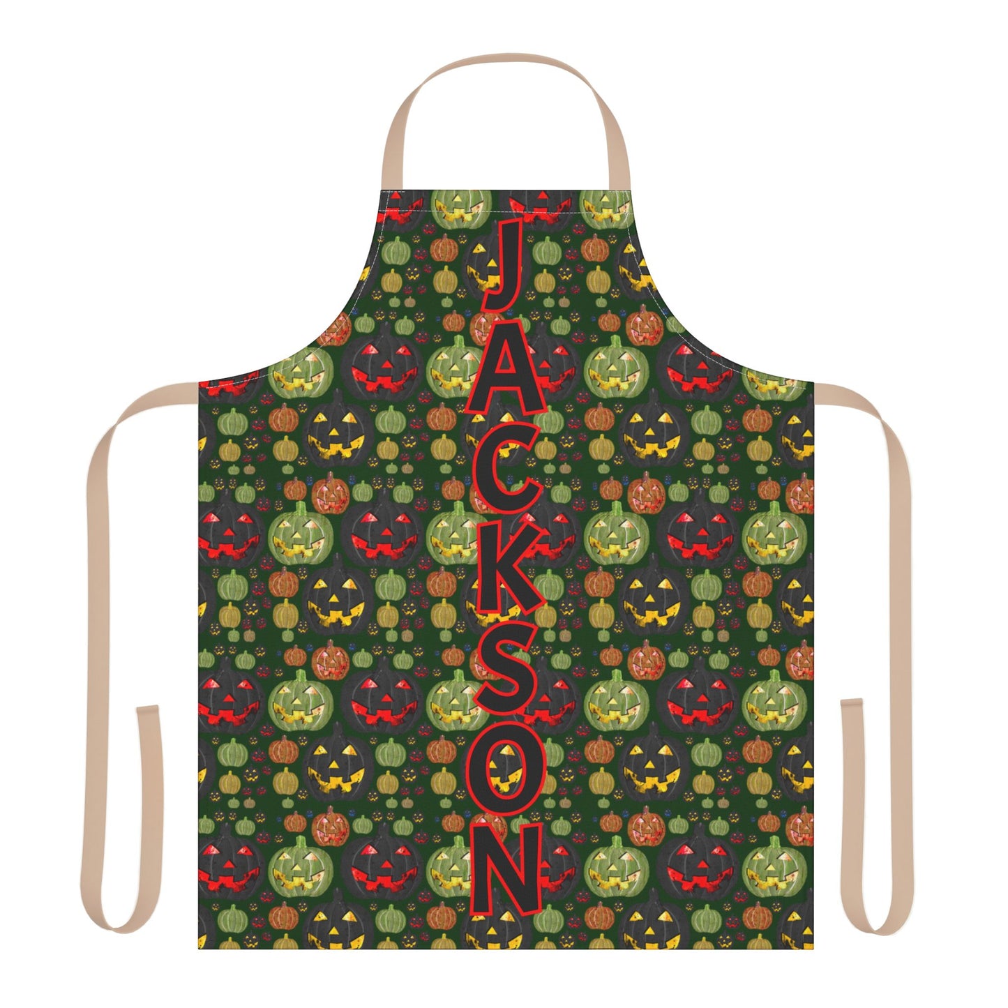Spooky Pumpkins Name Apron
