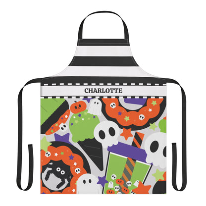 Stripes Halloween Name Apron