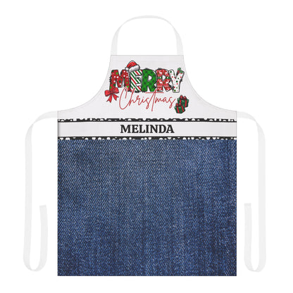 Merry Christmas Name Apron