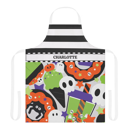 Stripes Halloween Name Apron