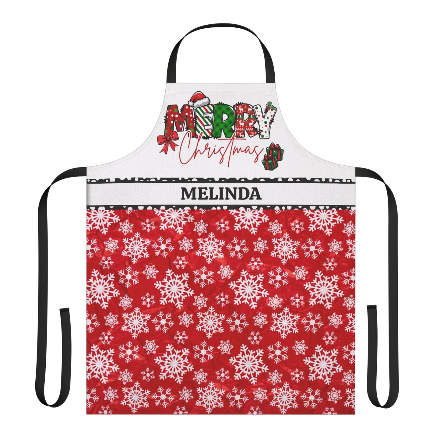 Merry Christmas Name Apron
