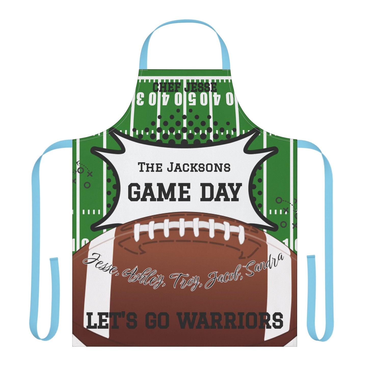 Game Day Names Apron