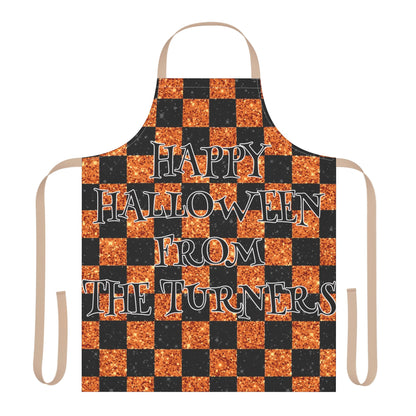 Glitter "Look" Design Happy Halloween From Name Apron