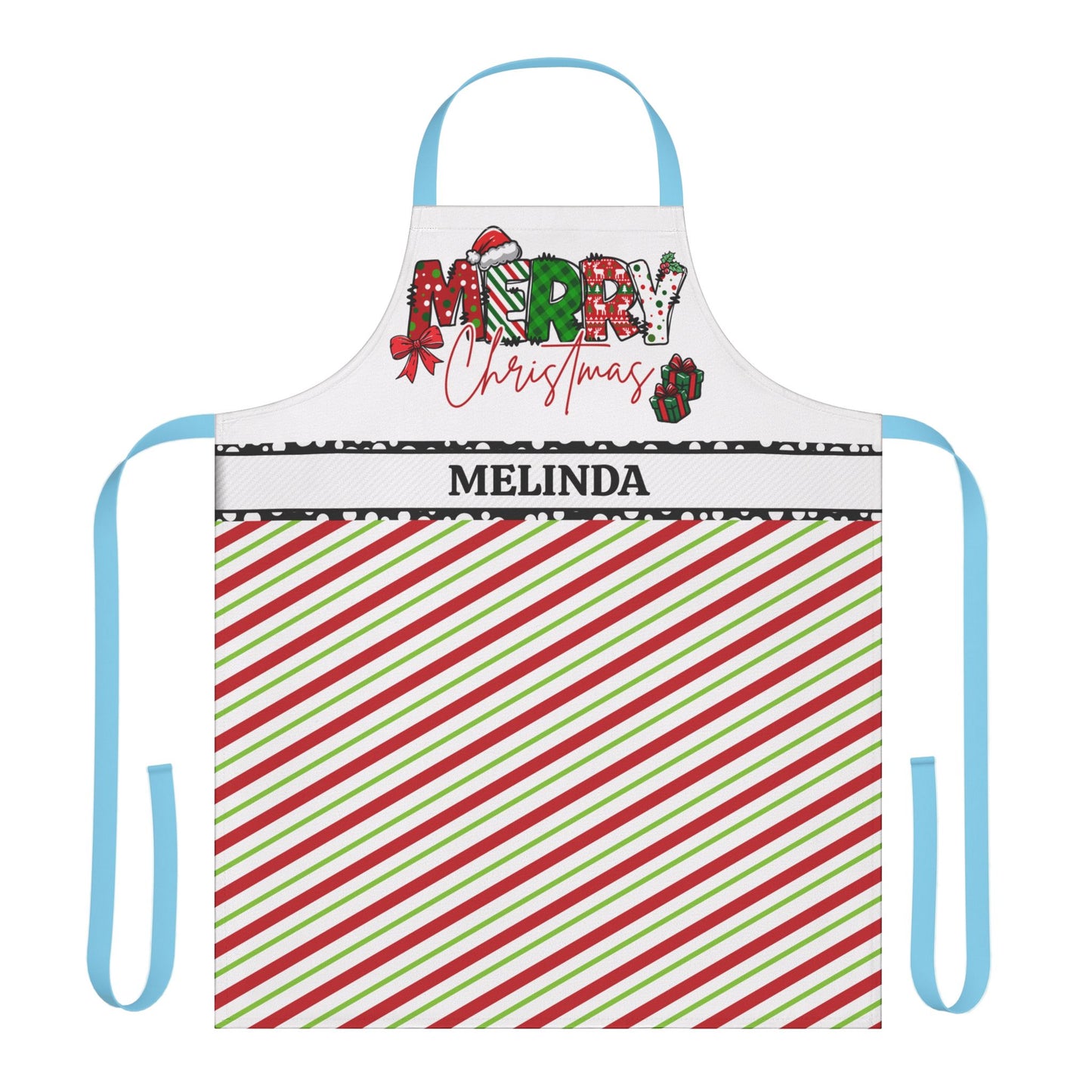 Merry Christmas Name Apron