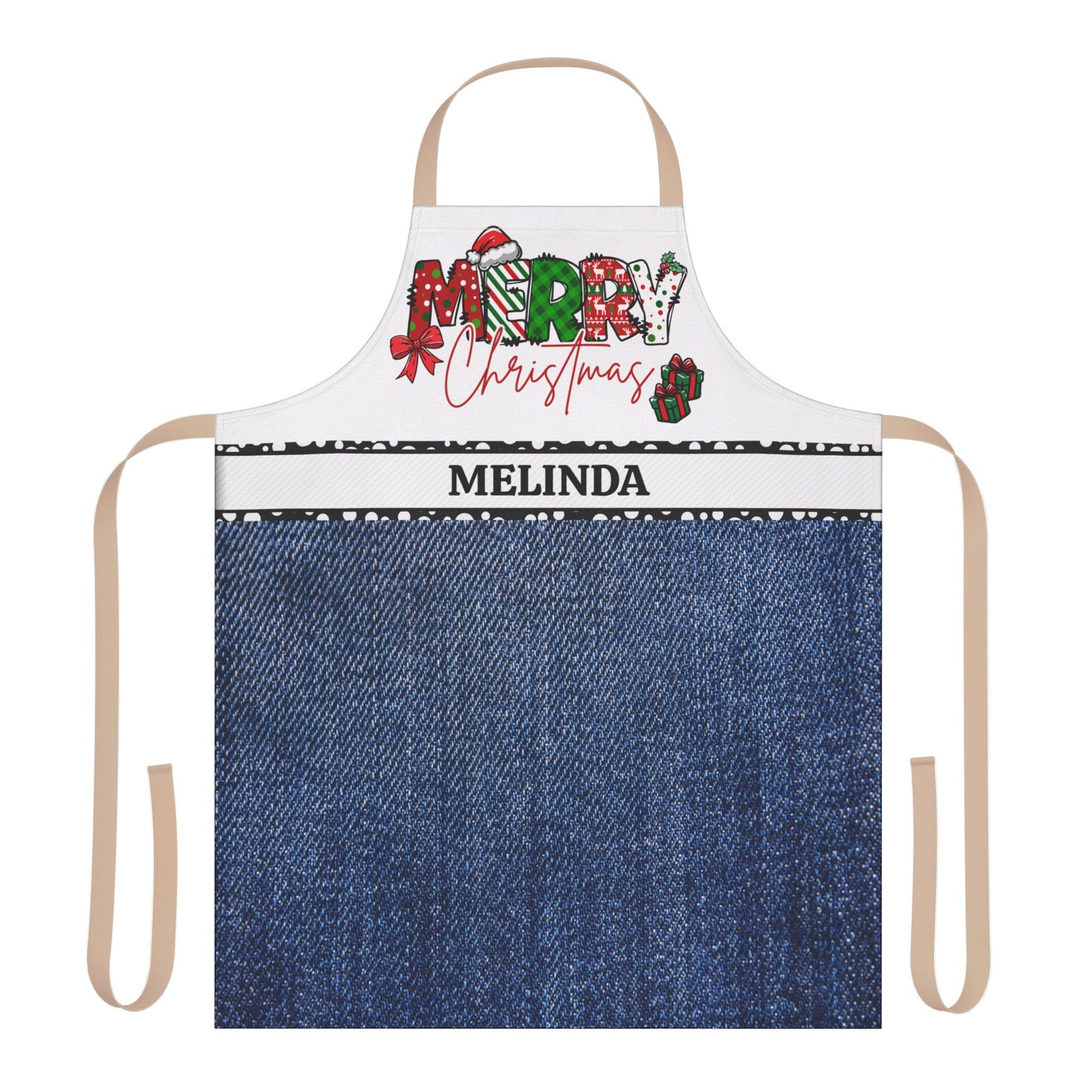Merry Christmas Name Apron