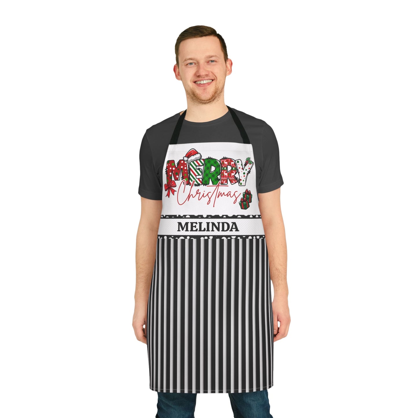 Merry Christmas Name Apron