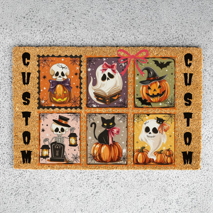 Halloween Squares Names Doormat