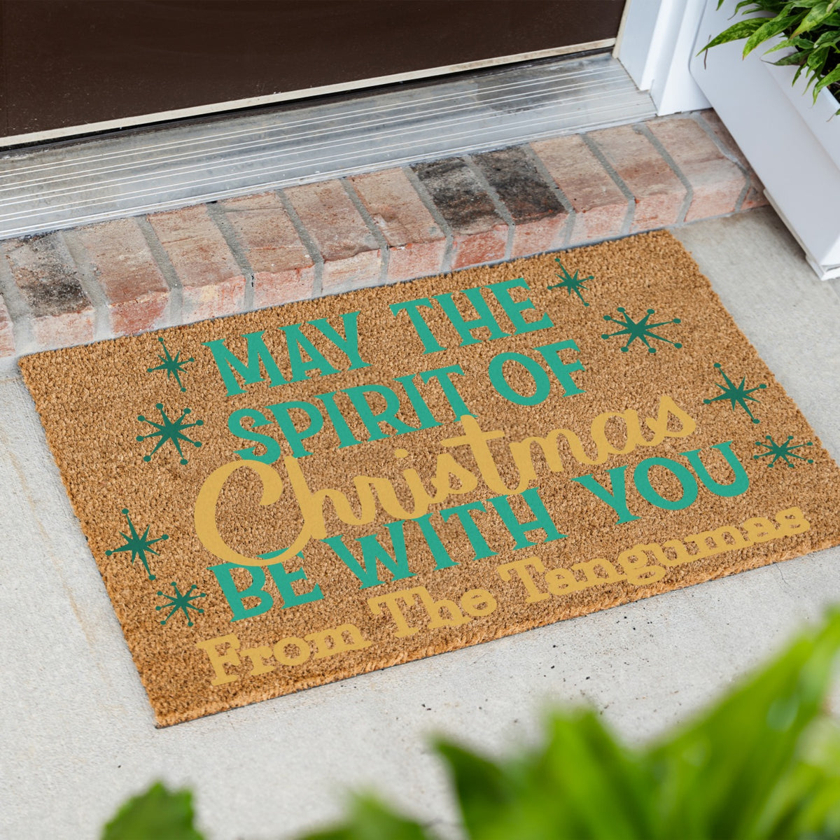 Spirit of Christmas Name Doormat