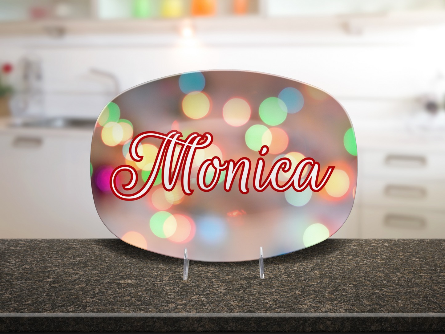 Blurred Lights Name Platter