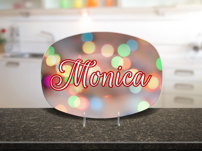 Blurred Lights Name Platter