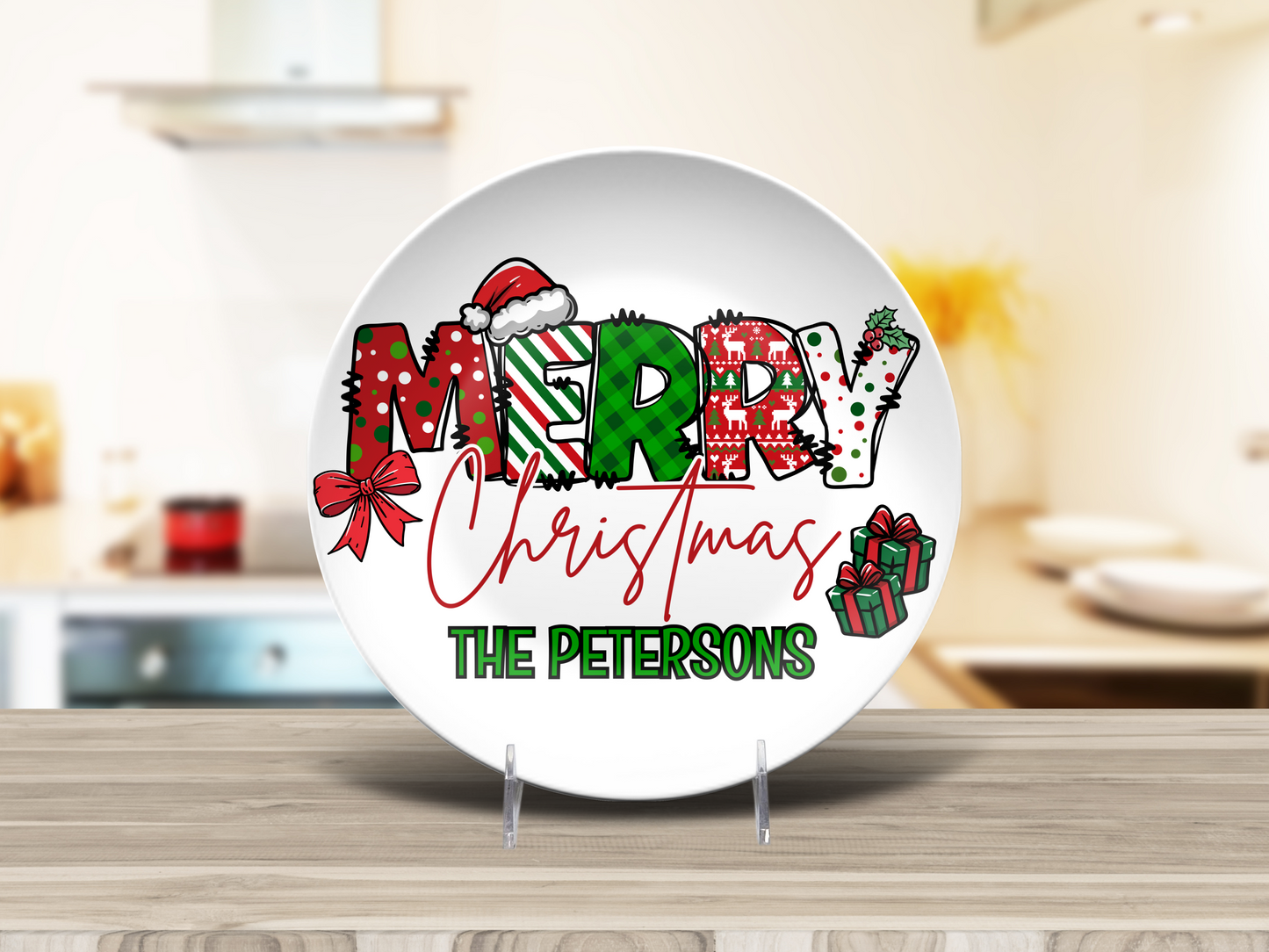 Merry Christmas Name Plate