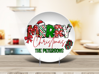 Merry Christmas Name Plate