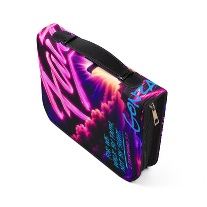 Neon Faith Cross Bible Cover