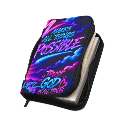 Neon Faith Cross Bible Cover