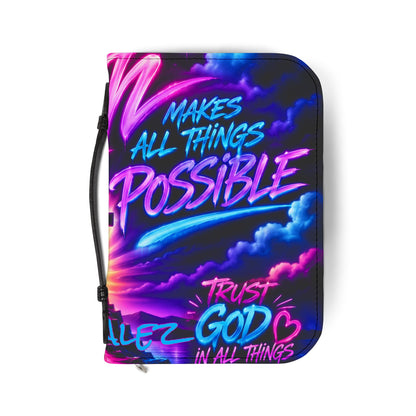 Neon Faith Cross Bible Cover