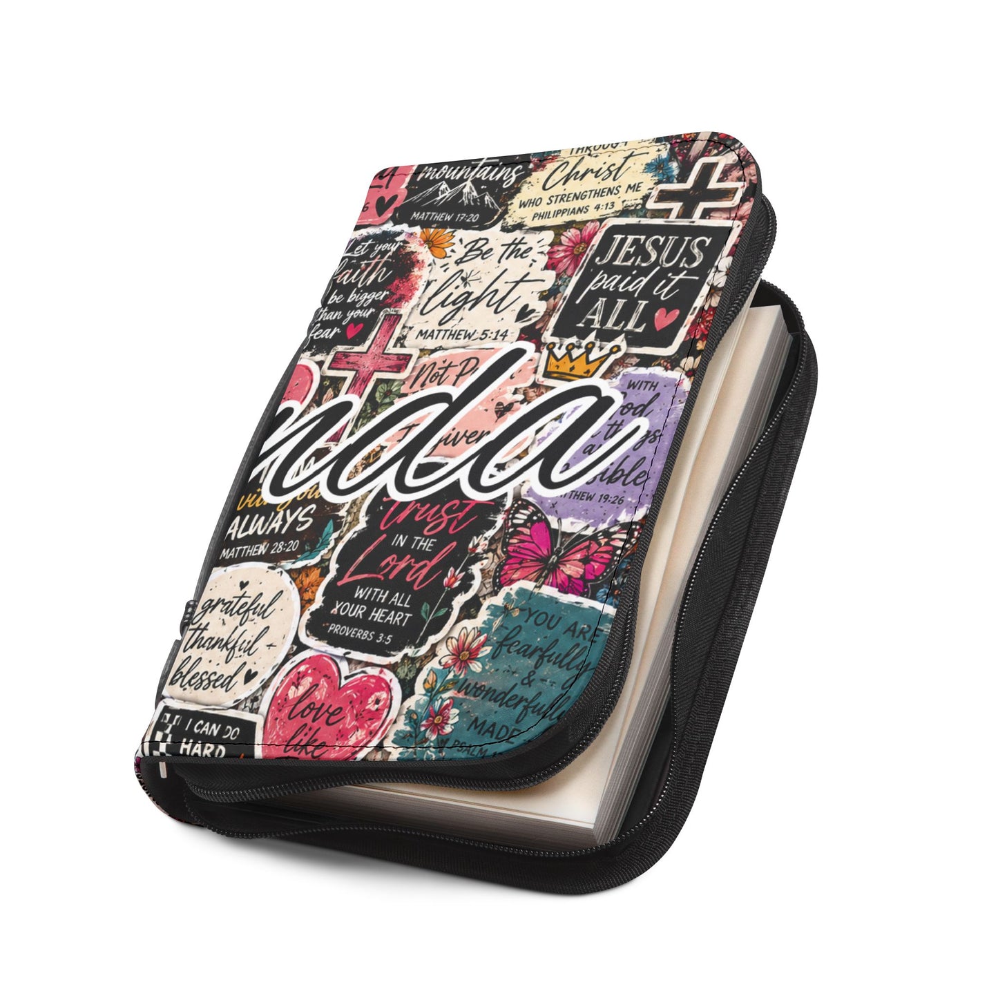 Faith Sticker Collage Bible Cover