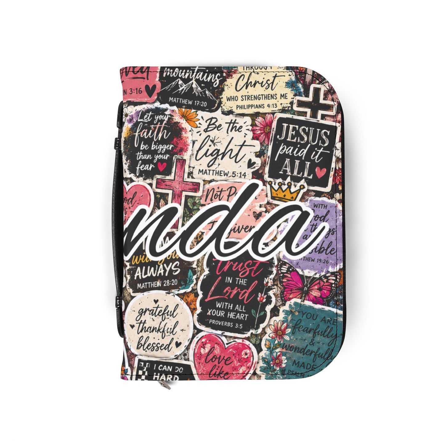 Faith Sticker Collage Bible Cover