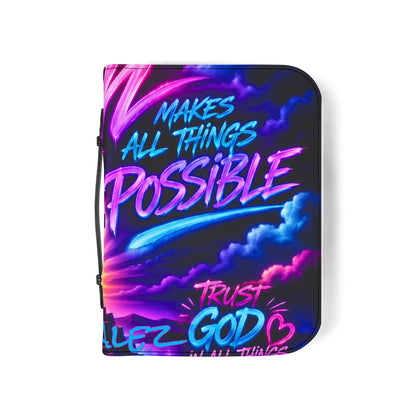 Neon Faith Cross Bible Cover