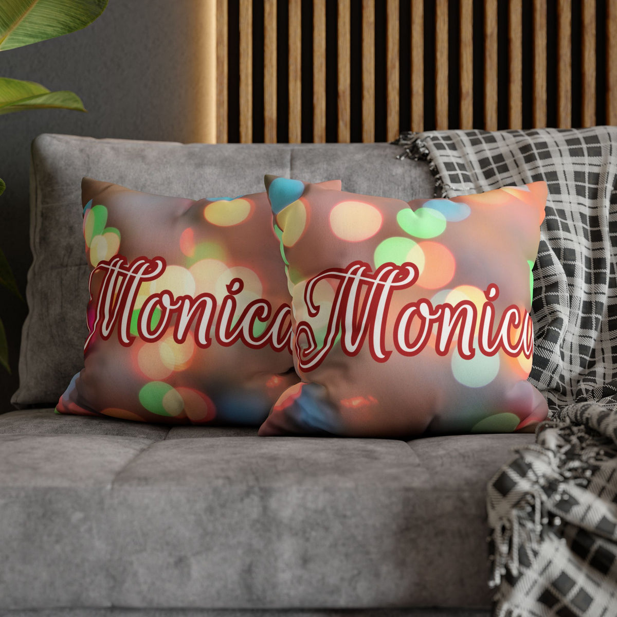 Blurred Lights Name Square Pillow/Case