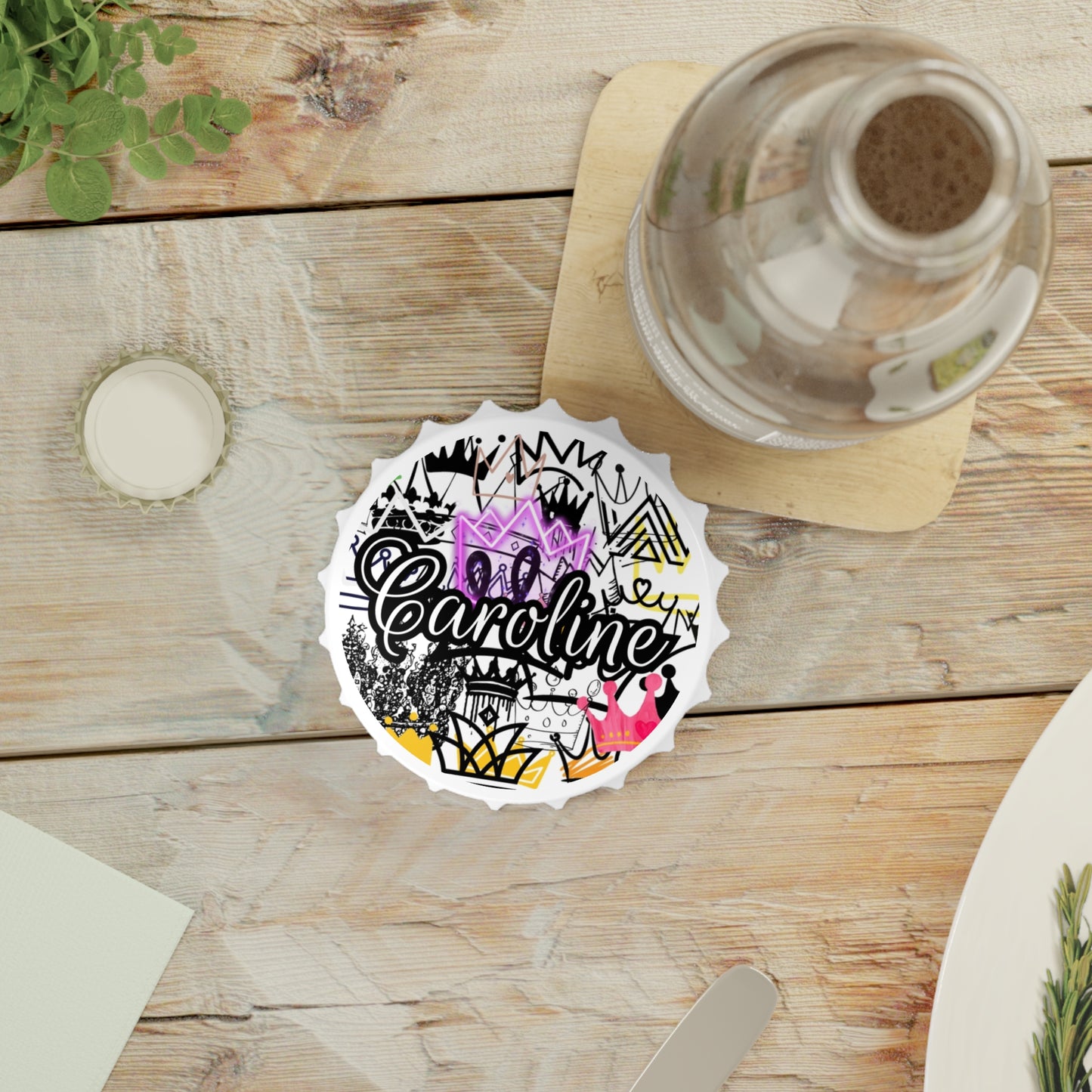 Crowns Name Bottle Opener
