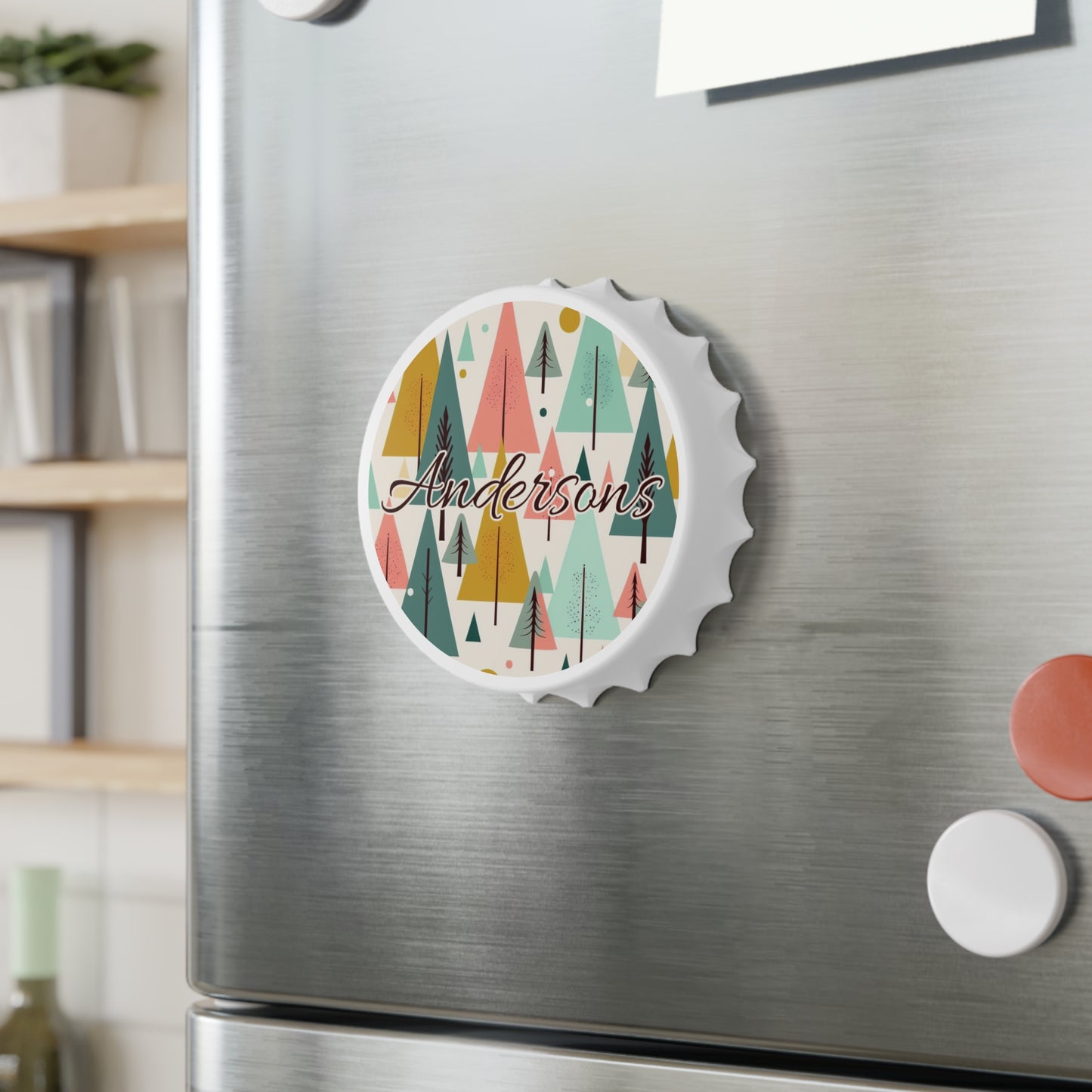Colored Trees Name Bottle Opener
