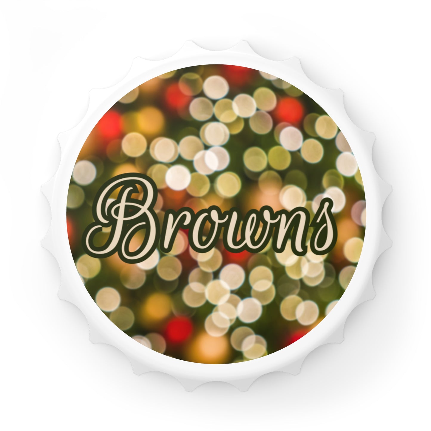 Red Blurred Lights Name Bottle Opener