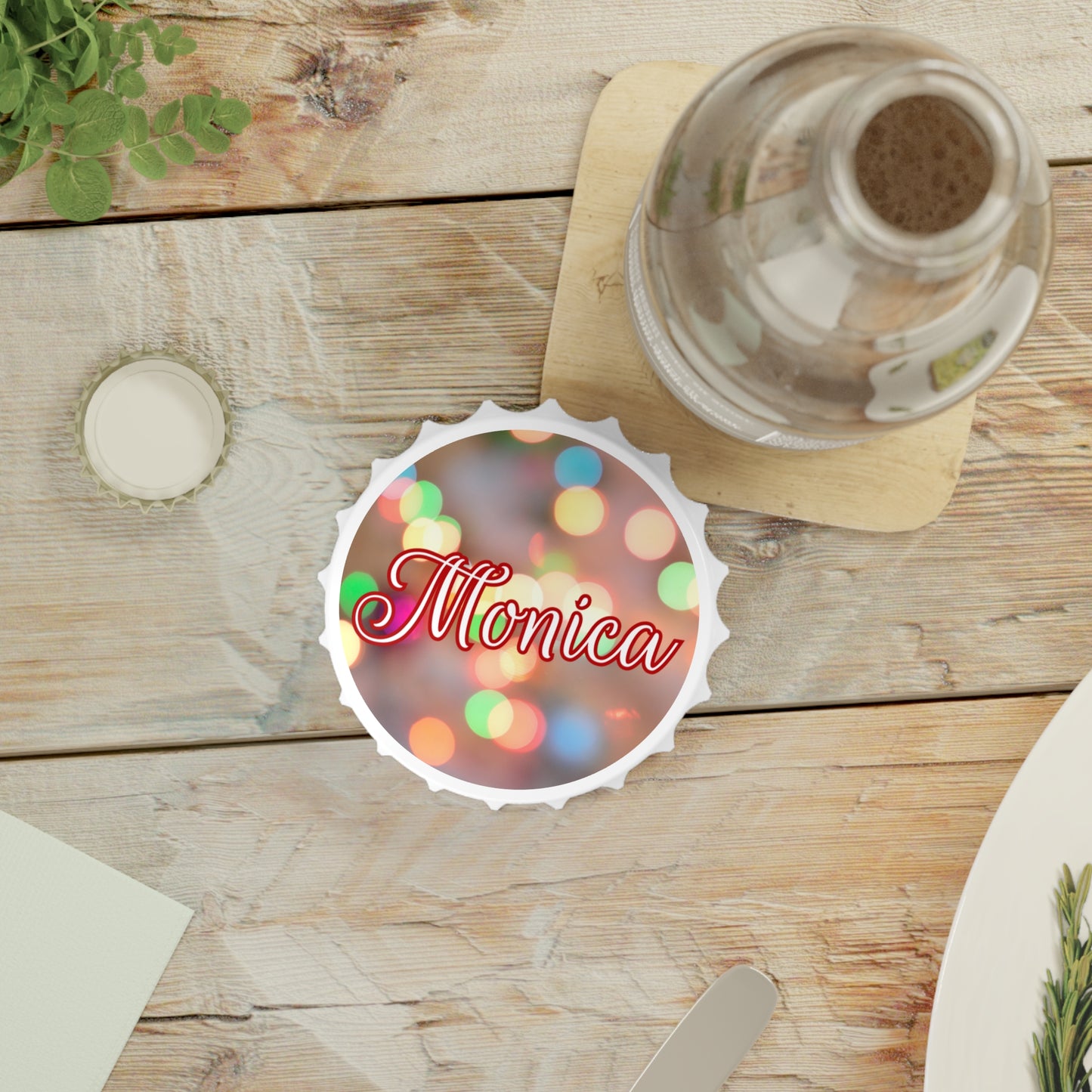 Blurred Lights Name Bottle Opener