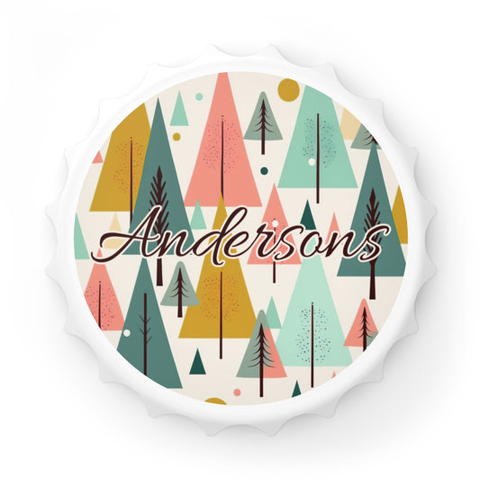 Colored Trees Name Bottle Opener