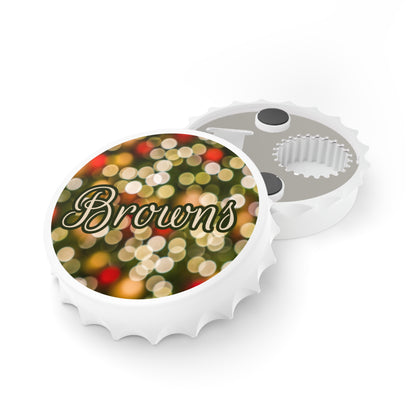 Red Blurred Lights Name Bottle Opener