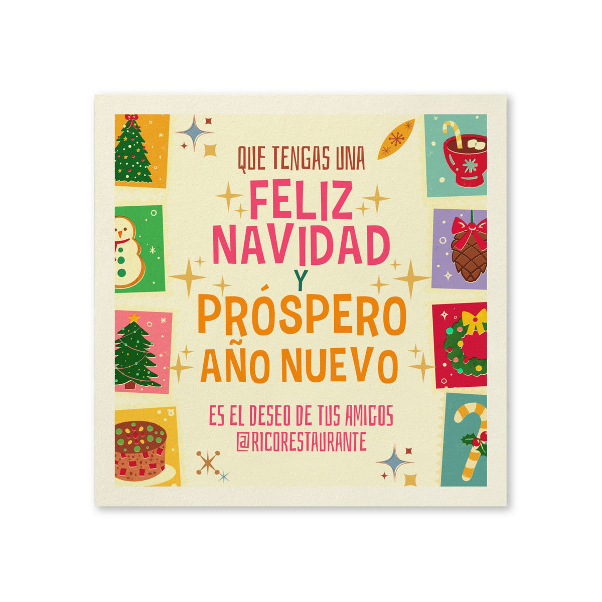Bright Feliz Navidad Uncoined Napkins