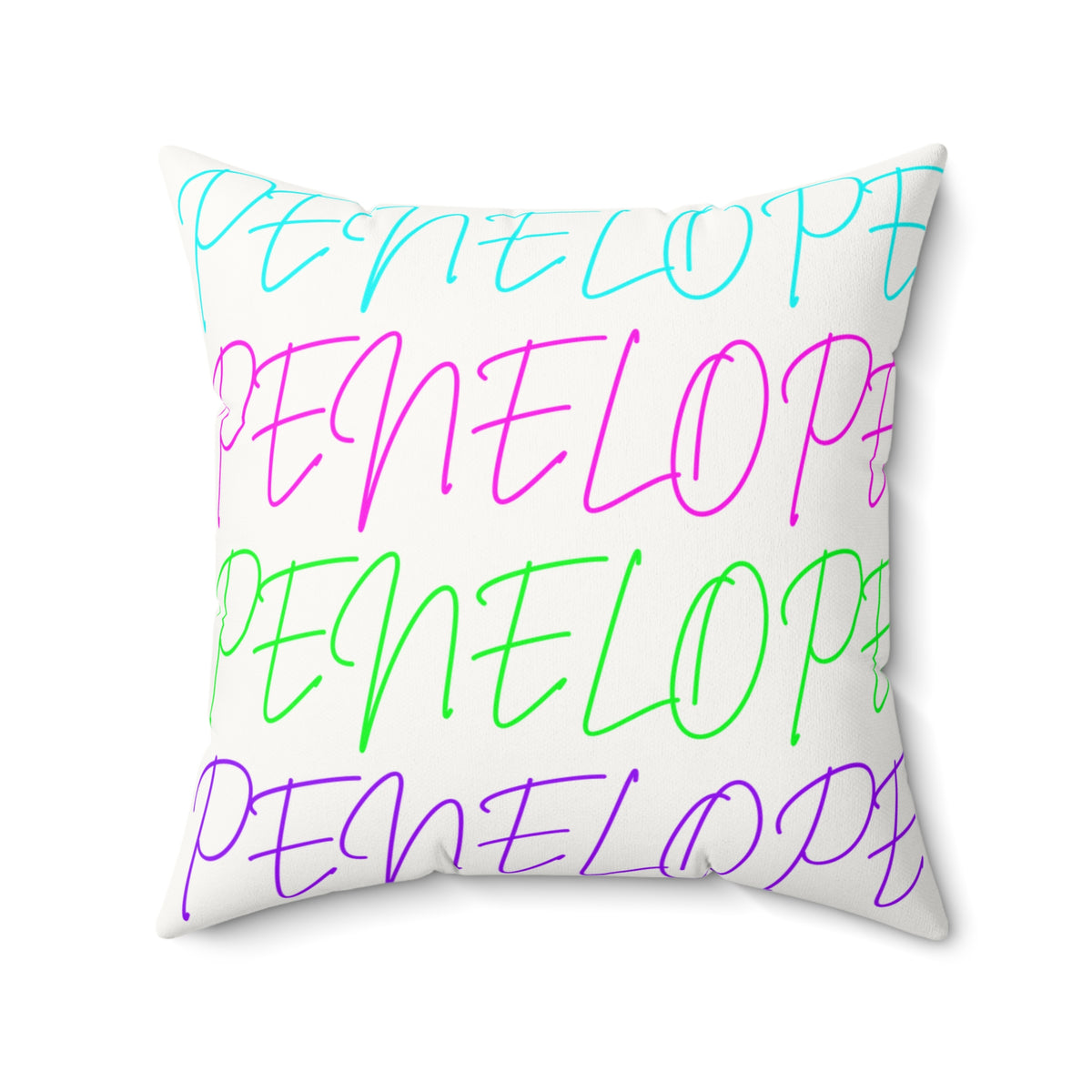 Bright Names Spun Polyester Square Pillow
