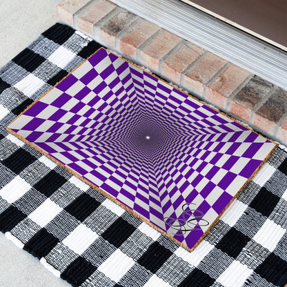 Optical Hole Initial Doormat - UV Printed