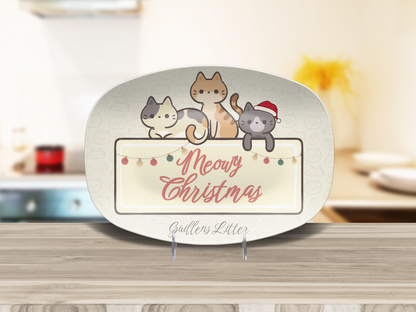 Meowy Christmas Name Platter