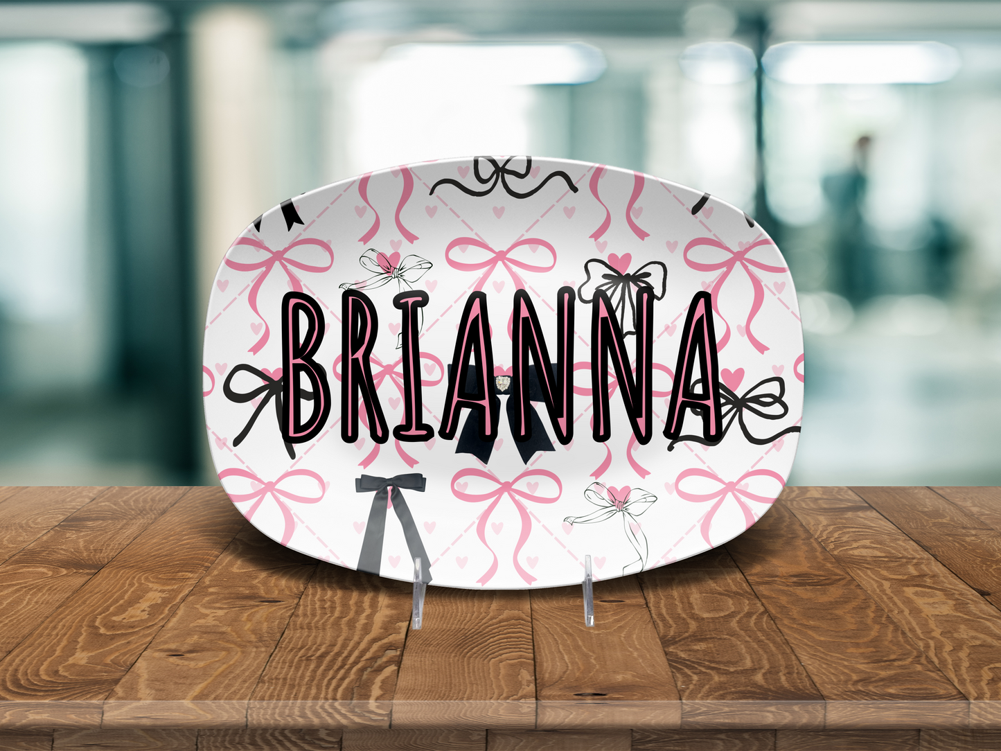 Coquette Bows Name Platter