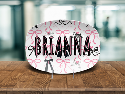 Coquette Bows Name Platter