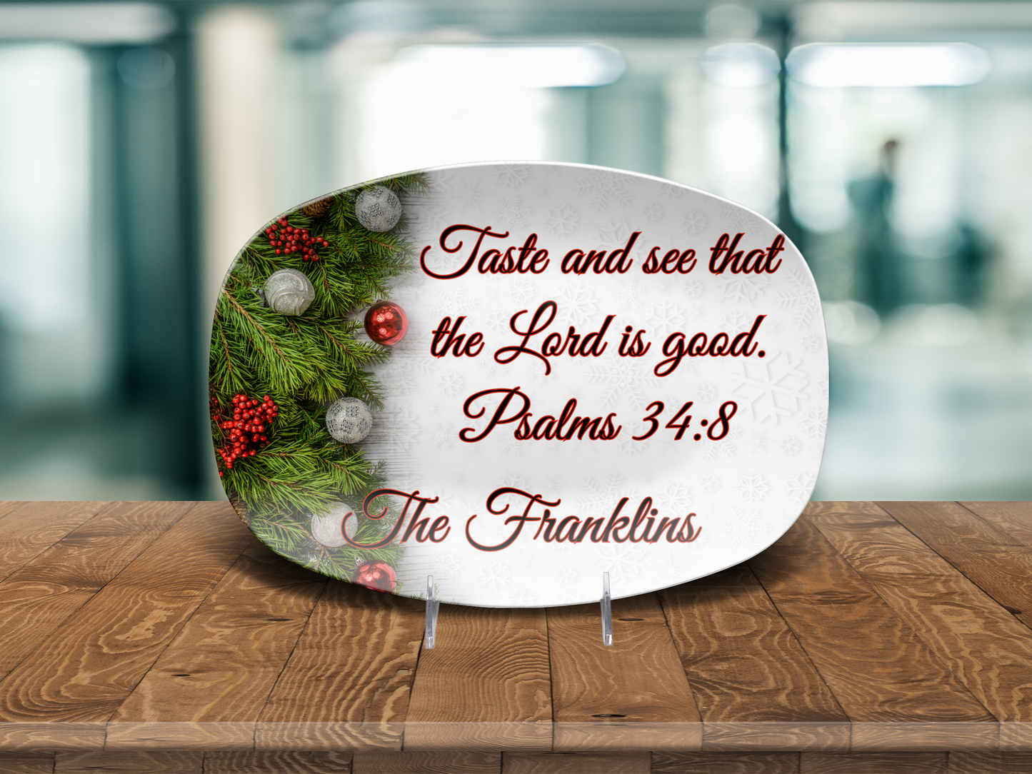 Psalms 34:8 Name Platter
