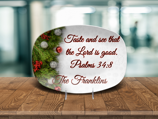 Psalms 34:8 Name Platter