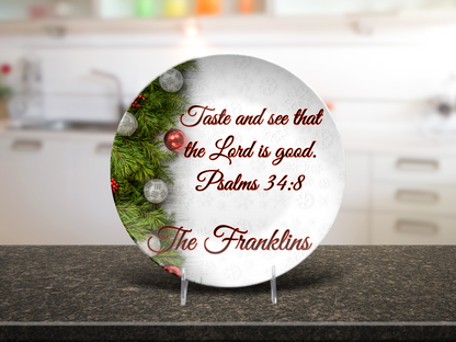 Psalms 34:8 Name Plate