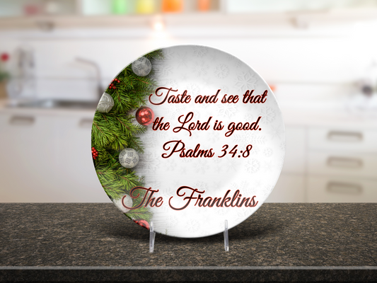 Psalms 34:8 Name Plate