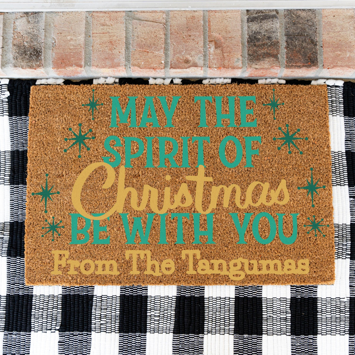 Spirit of Christmas Name Doormat