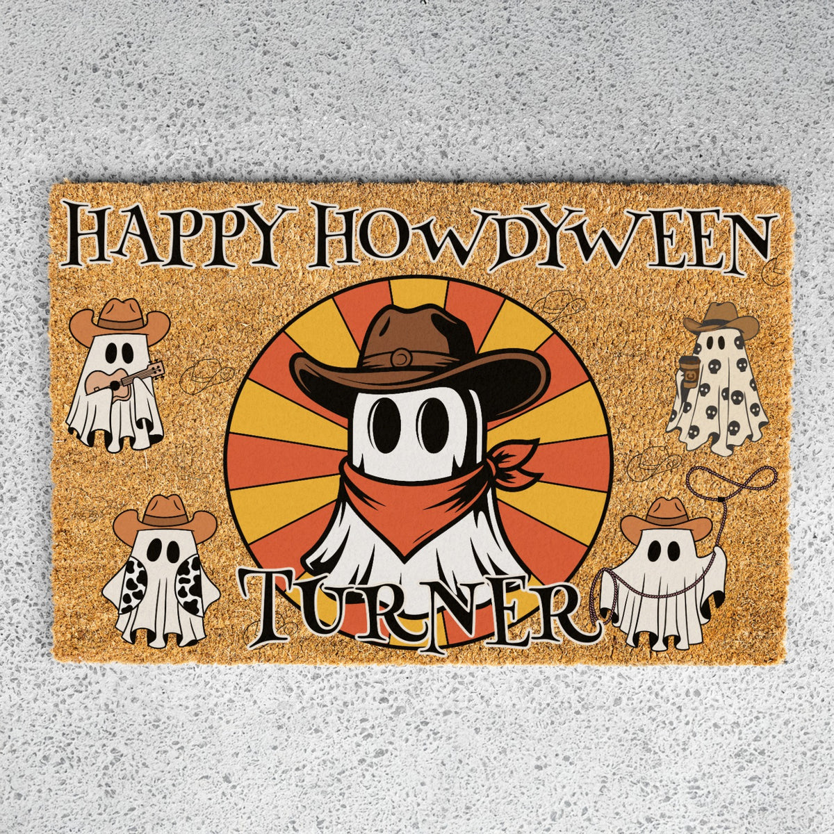 Howdyween Name Doormat - UV Printed