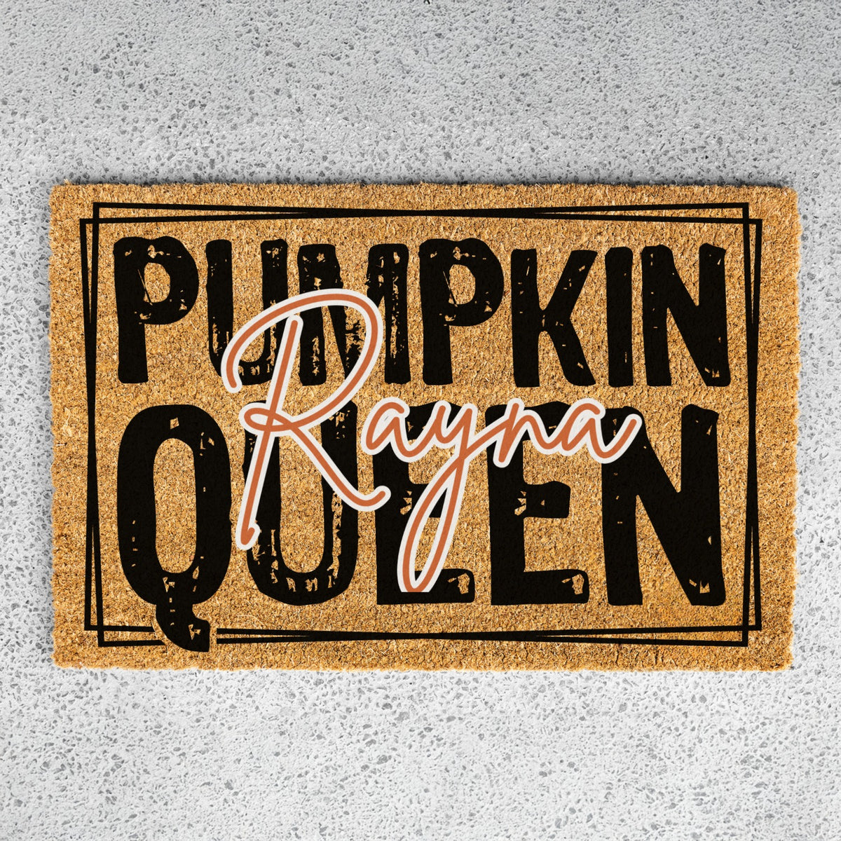 Pumpkin Queen Solid Name Doormat