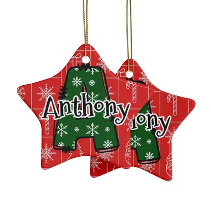 Letter Name Ceramic Ornaments (1pcs, 5pcs, 10pcs, 20pcs)