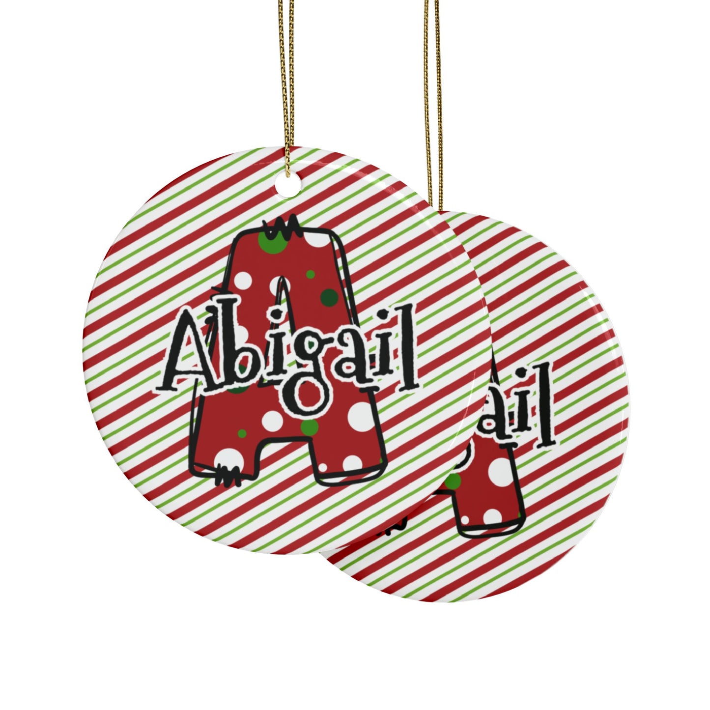 Letter Name Ceramic Ornaments (1pcs, 5pcs, 10pcs, 20pcs)