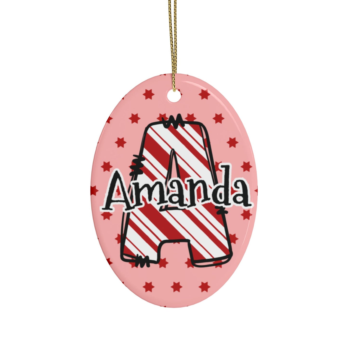 Letter Name Ceramic Ornaments (1pcs, 5pcs, 10pcs, 20pcs)