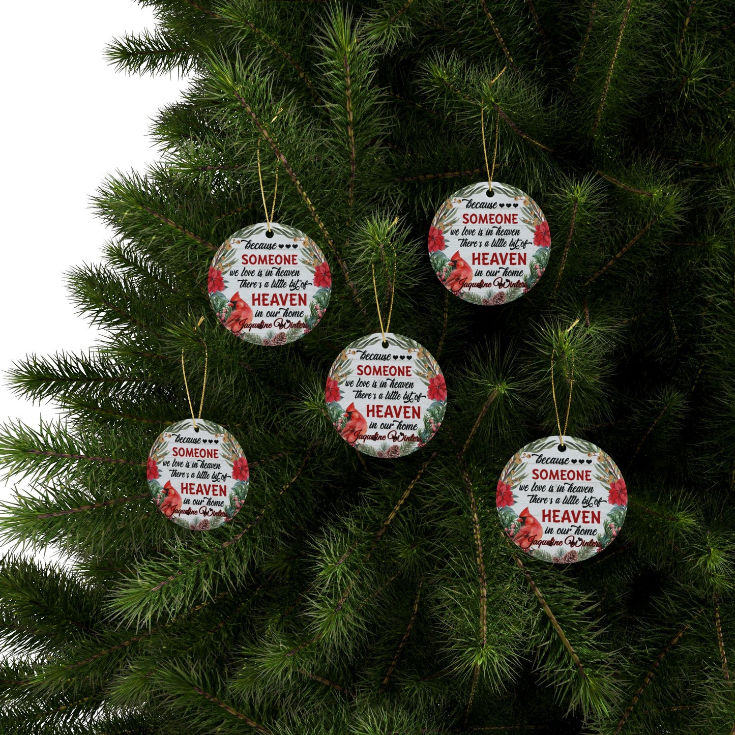 Someone We Love Photo / Name Ceramic Ornaments (1pcs, 5pcs, 10pcs, 20pcs)